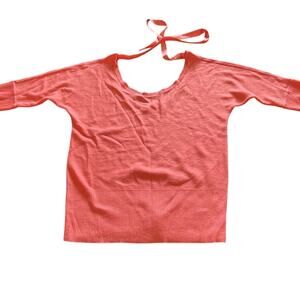 New York & Company Pink Sweater with Back Neck Tie Woman Size XS